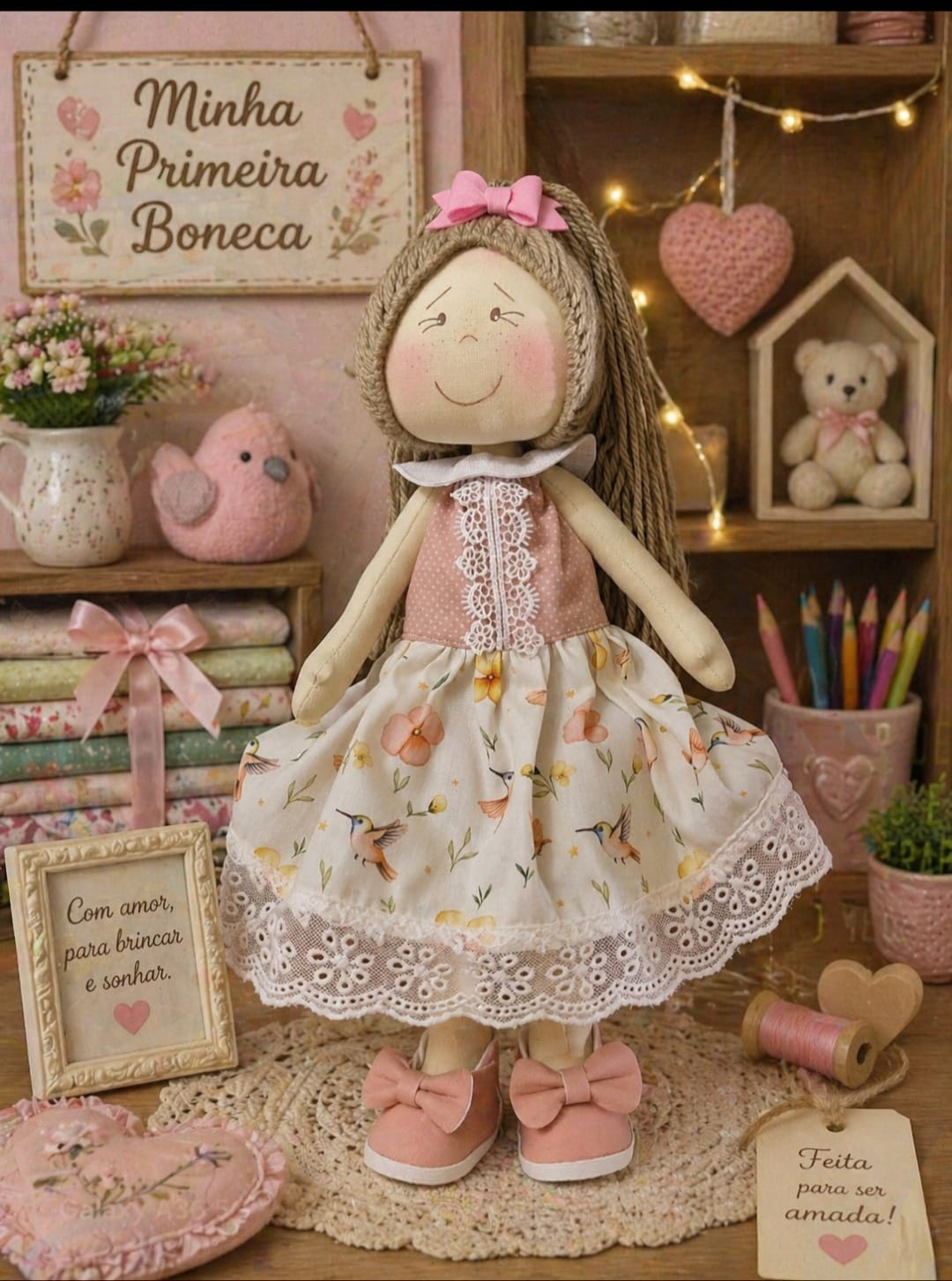 Boneca feita por Vilma Reis